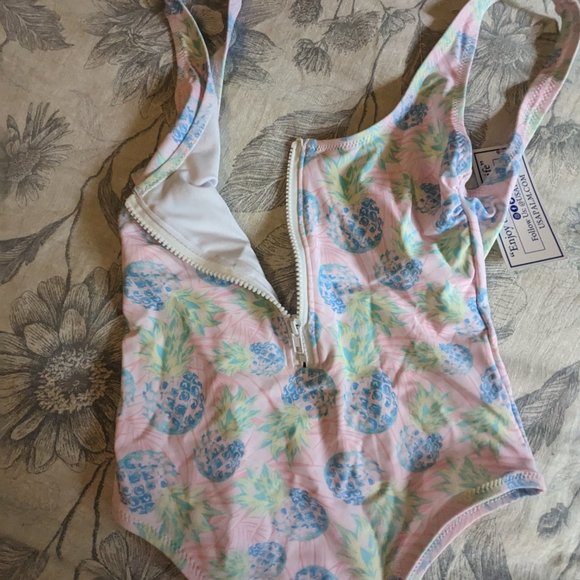 USA Palm One Piece Palm Life Swimsuit with Zipper - Picture 4 of 5